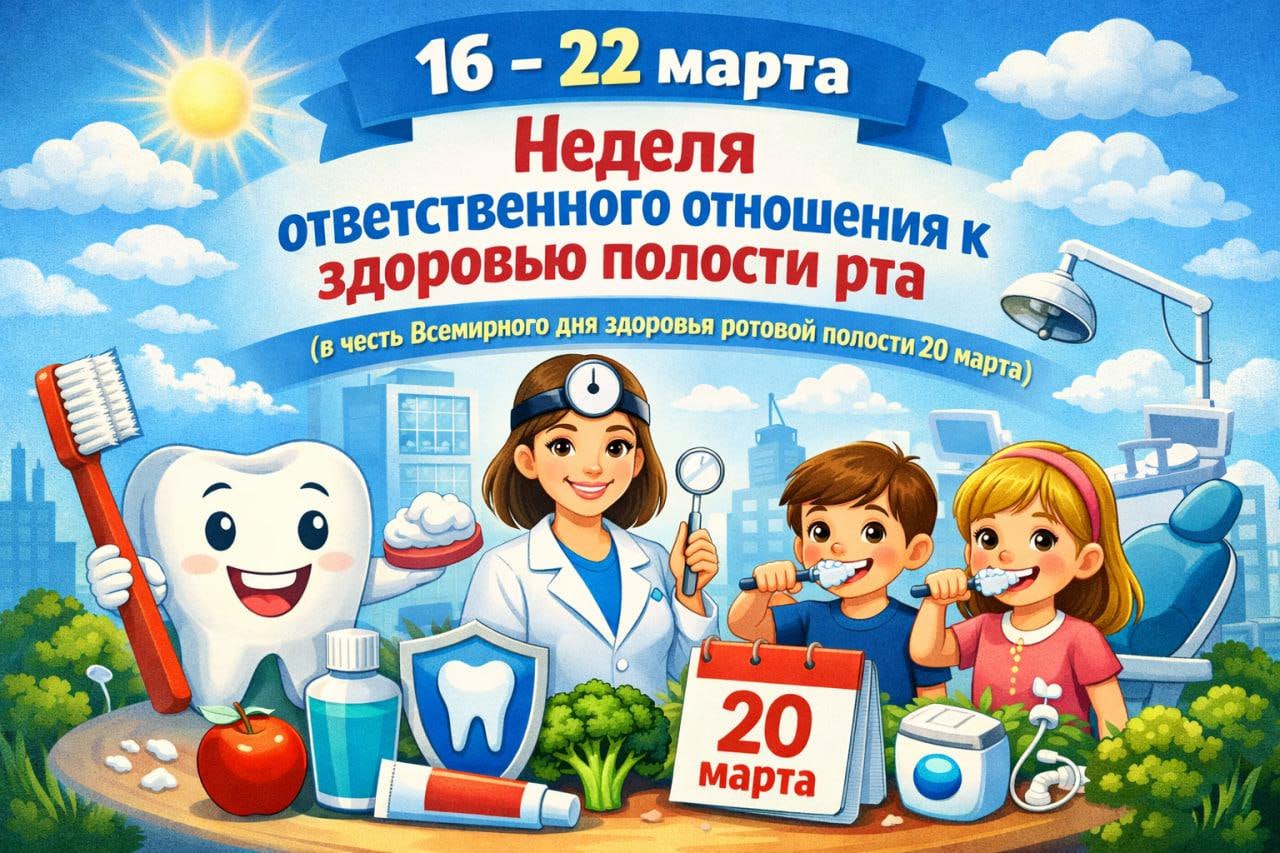 16.03.26-22.03.26 Неделя ответственного отношения к здоровью полости рта